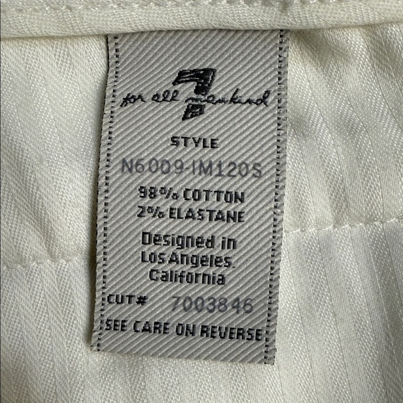 7 For All Mankind White Women's Shorts - Picture 9 of 10